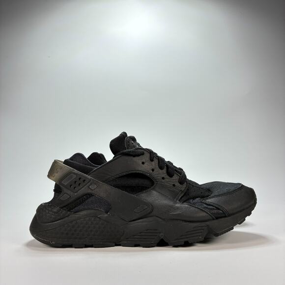Nike Air Huarache Black Lightweight Lace Up Running Shoes DH4439-001 Womens Sz 9 - Picture 1 of 12